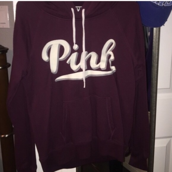 VS PINK Maroon and red hoodie - Picture 3 of 6